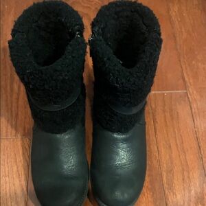 UGG women’s Black Shearling Cuff Boots